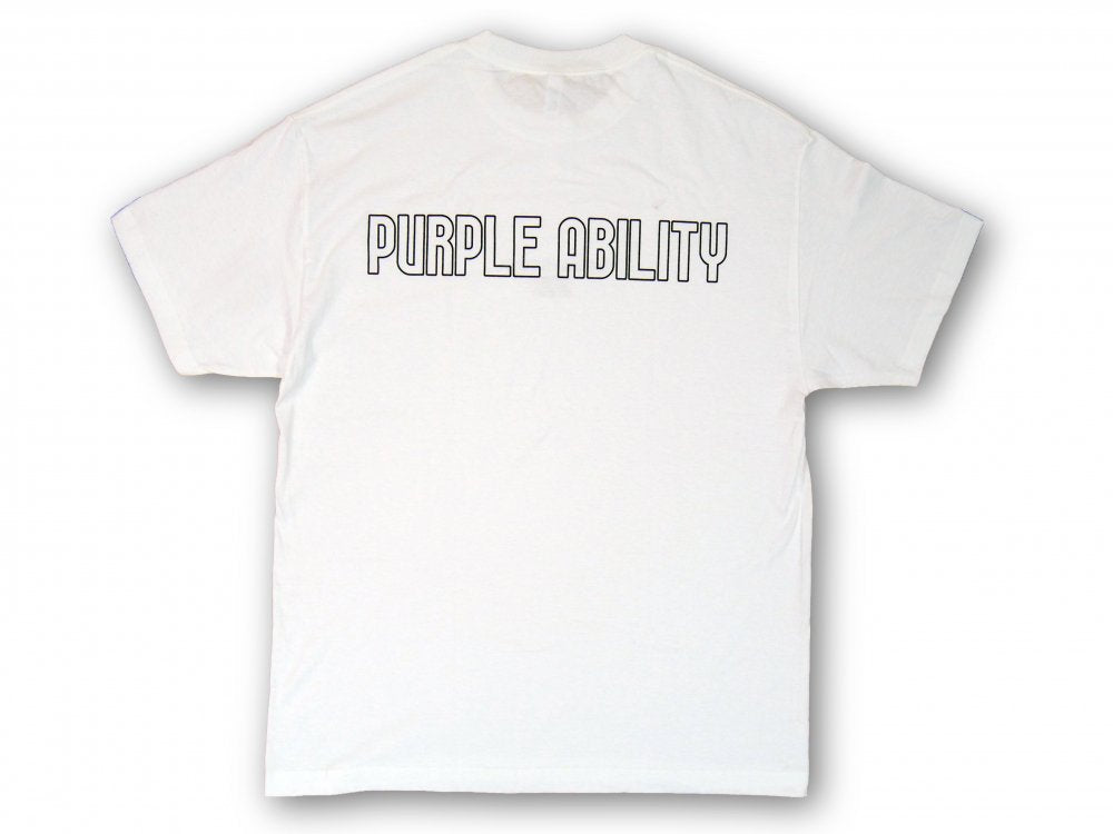 BES &amp; ISSUGI "Purple Ability" T-shirt (black / white / orange)