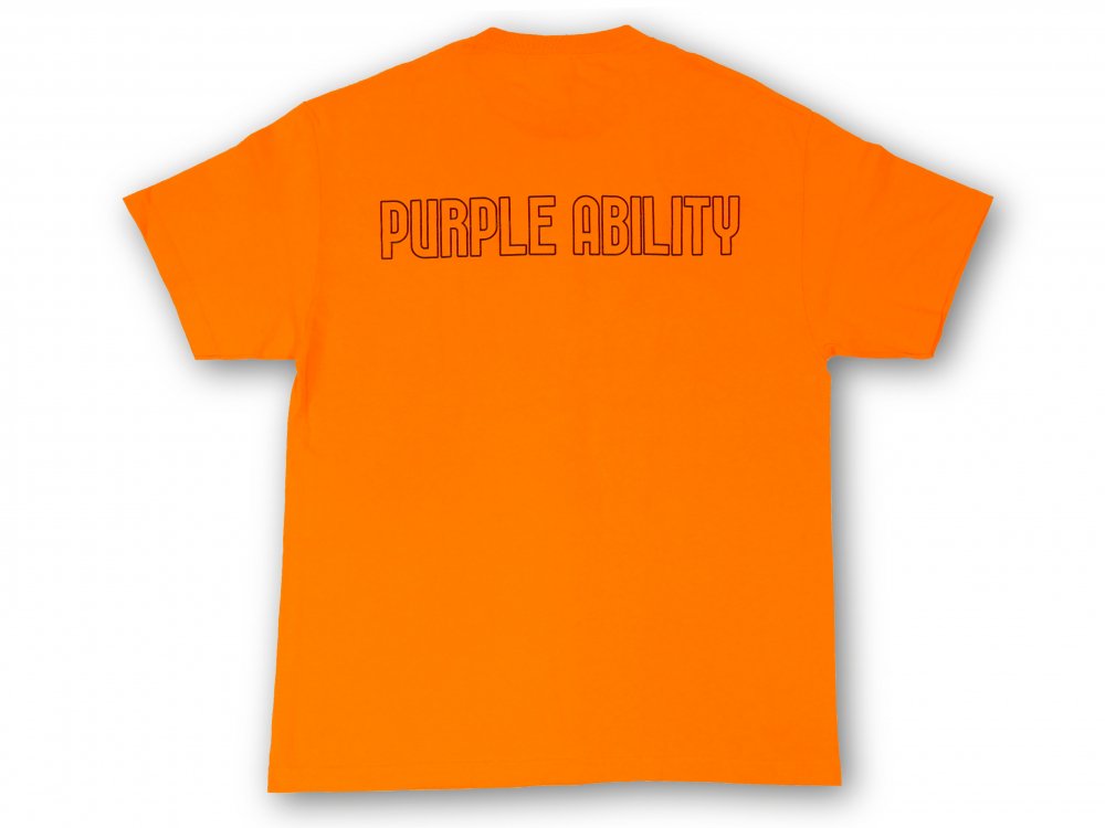 BES &amp; ISSUGI "Purple Ability" T-shirt (black / white / orange)